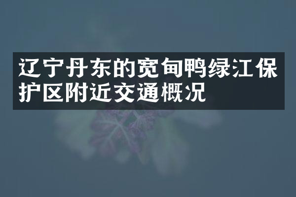 辽宁丹东的宽甸鸭绿江保护区附近交通概况