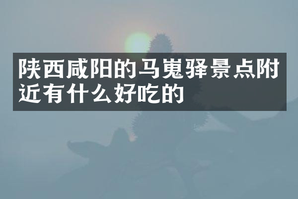 陕西咸阳的马嵬驿景点附近有什么好吃的