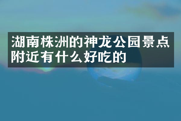 湖南株洲的神龙公园景点附近有什么好吃的