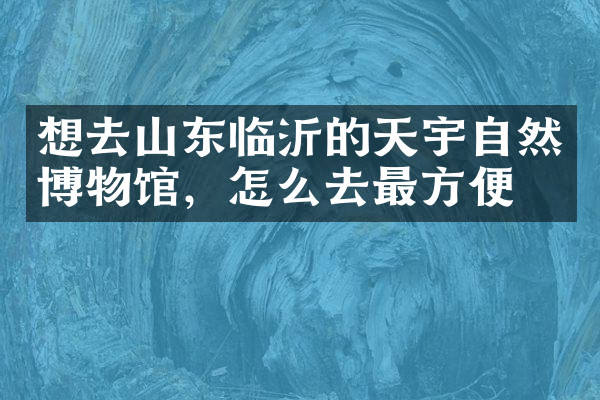 想去山东临沂的天宇自然博物馆，怎么去最方便