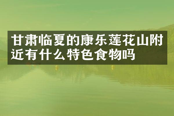 甘肃临夏的康乐莲花山附近有什么特色食物吗