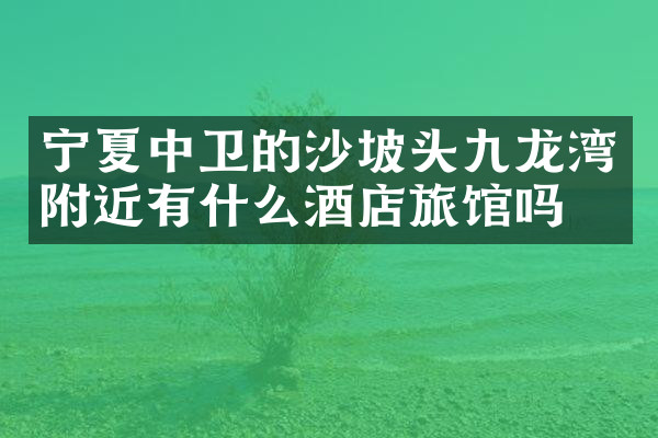 宁夏中卫的沙坡头九龙湾附近有什么酒店旅馆吗