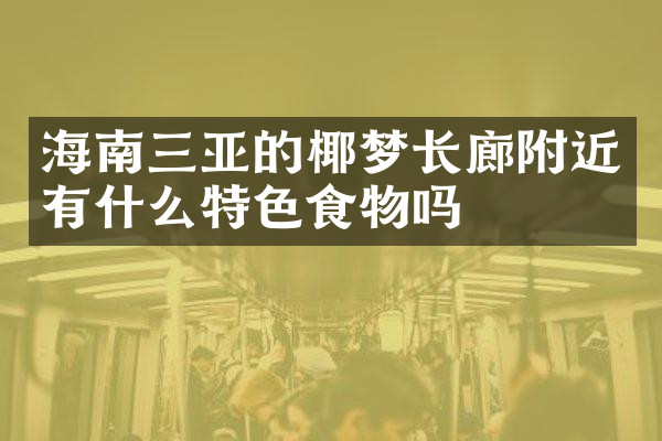 海南三亚的椰梦长廊附近有什么特色食物吗