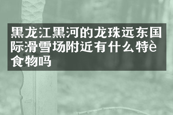 黑龙江黑河的龙珠远东国际滑雪场附近有什么特色食物吗