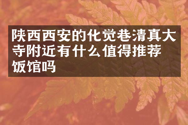 陕西西安的化觉巷清真大寺附近有什么值得推荐的饭馆吗