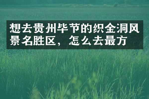 想去贵州毕节的织金洞风景名胜区，怎么去最方便