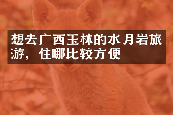 想去广西玉林的水月岩旅游，住哪比较方便