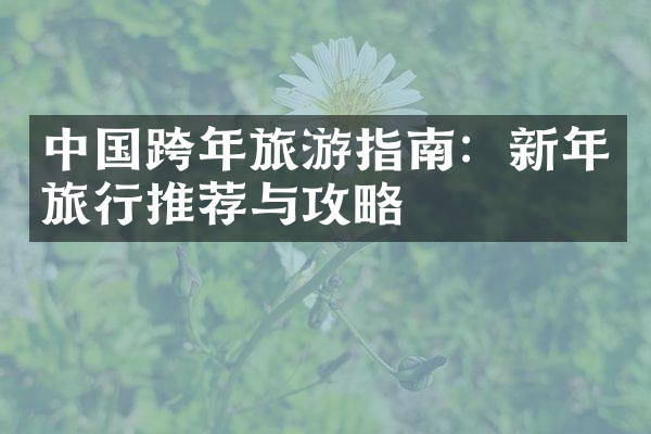 中国跨年旅游指南：新年旅行推荐与攻略