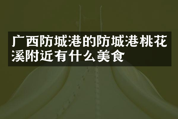 广西防城港的防城港桃花溪附近有什么美食