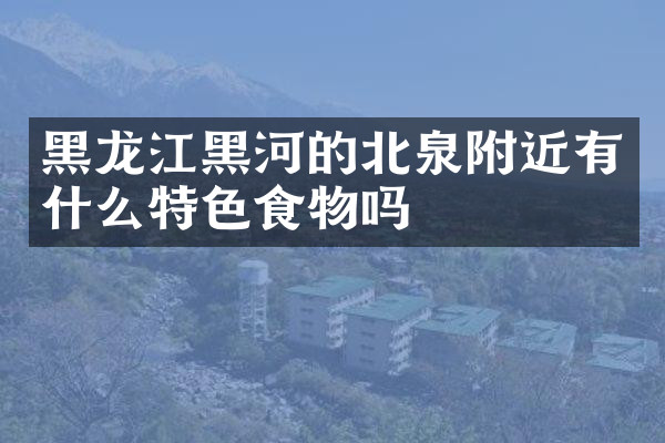 黑龙江黑河的北泉附近有什么特色食物吗