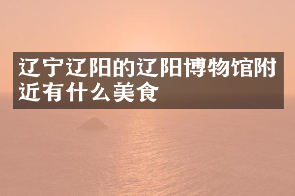 辽宁辽阳的辽阳博物馆附近有什么美食