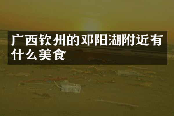 广西钦州的邓阳湖附近有什么美食