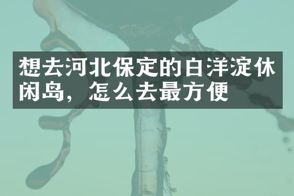 想去河北保定的白洋淀休闲岛，怎么去最方便