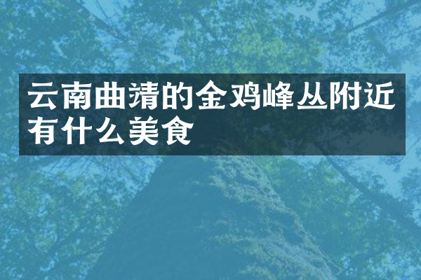 云南曲靖的金鸡峰丛附近有什么美食