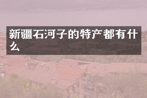 新疆石河子的特产都有什么