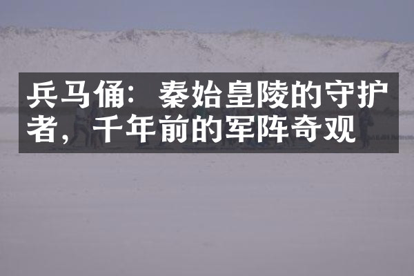 兵马俑：秦始皇陵的守护者，千年前的军阵奇观