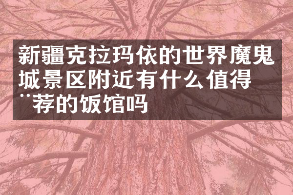 新疆克拉玛依的世界魔鬼城景区附近有什么值得推荐的饭馆吗