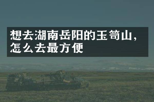 想去湖南岳阳的玉笥山，怎么去最方便