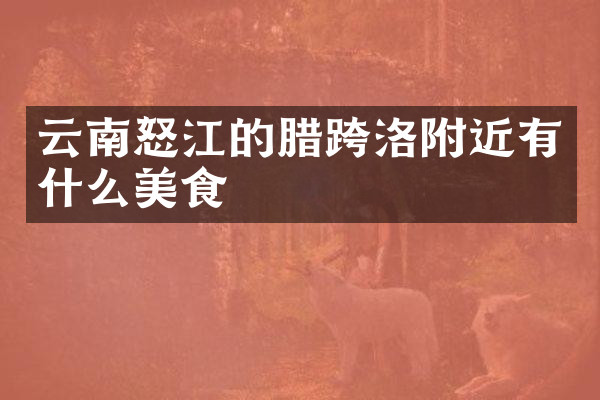 云南怒江的腊跨洛附近有什么美食