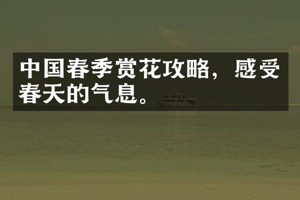 中国春季赏花攻略，感受春天的气息。