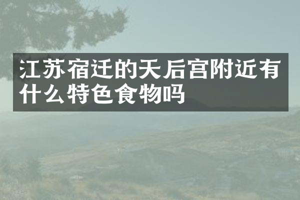 江苏宿迁的天后宫附近有什么特色食物吗