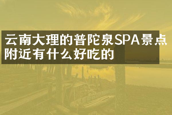 云南大理的普陀泉SPA景点附近有什么好吃的