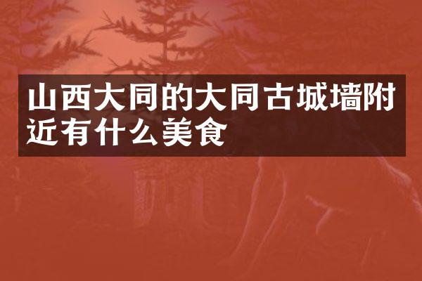 山西大同的大同古城墙附近有什么美食