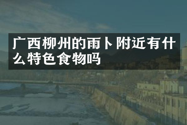 广西柳州的雨卜附近有什么特色食物吗