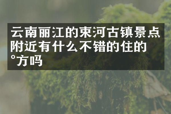 云南丽江的束河古镇景点附近有什么不错的住的地方吗