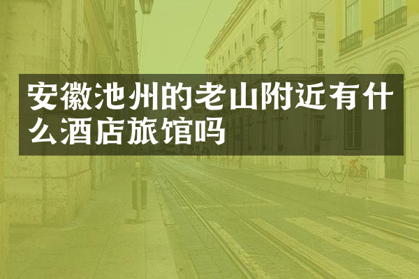 安徽池州的老山附近有什么酒店旅馆吗