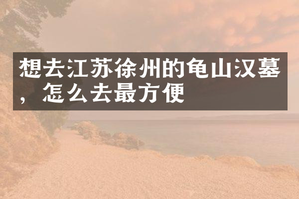 想去江苏徐州的龟山汉墓，怎么去最方便