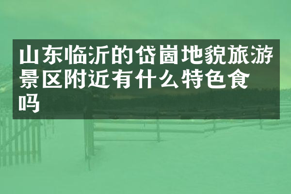 山东临沂的岱崮地貌旅游景区附近有什么特色食物吗