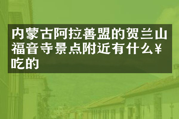 内蒙古阿拉善盟的贺兰山福音寺景点附近有什么好吃的