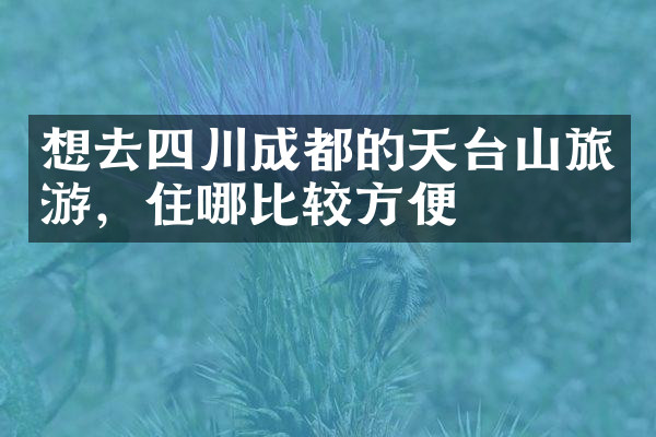 想去四川成都的天台山旅游，住哪比较方便