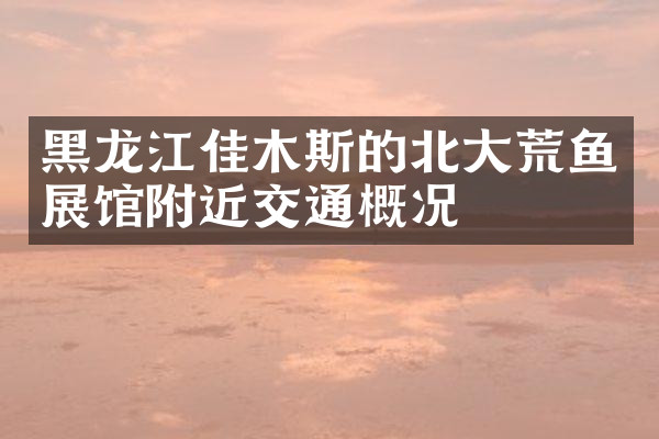 黑龙江佳木斯的北大荒鱼展馆附近交通概况