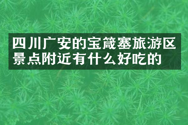 四川广安的宝箴塞旅游区景点附近有什么好吃的