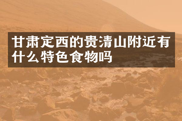 甘肃定西的贵清山附近有什么特色食物吗
