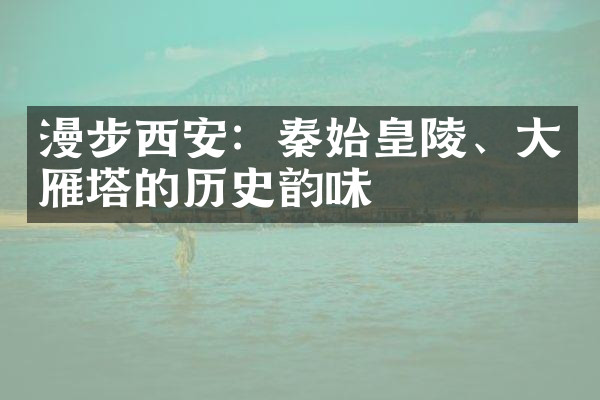 漫步西安：秦始皇陵、大雁塔的历史韵味
