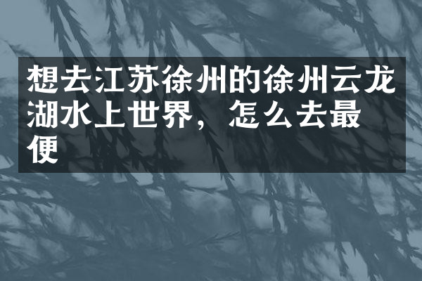 想去江苏徐州的徐州云龙湖水上世界，怎么去最方便