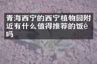 青海西宁的西宁植物园附近有什么值得推荐的饭馆吗