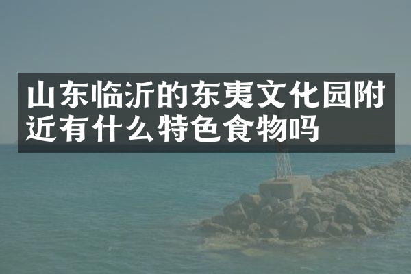 山东临沂的东夷文化园附近有什么特色食物吗