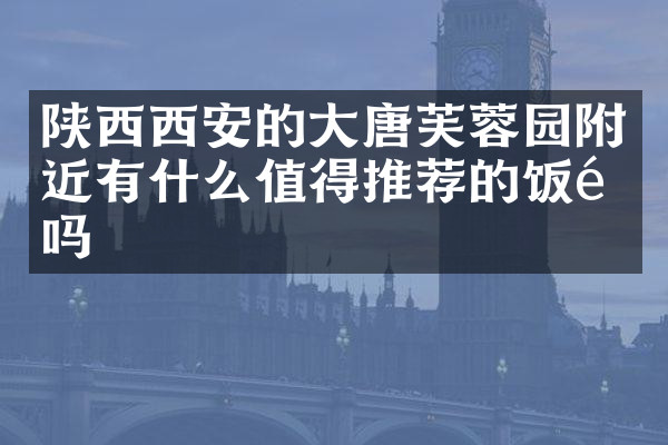 陕西西安的大唐芙蓉园附近有什么值得推荐的饭馆吗