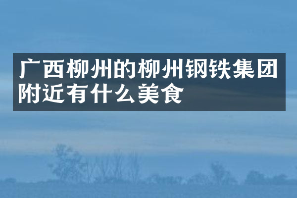 广西柳州的柳州钢铁集团附近有什么美食