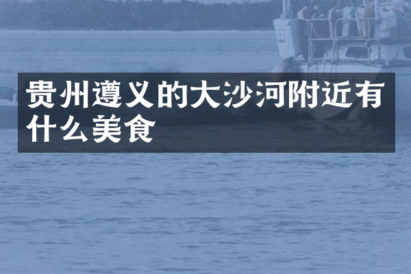 贵州遵义的大沙河附近有什么美食