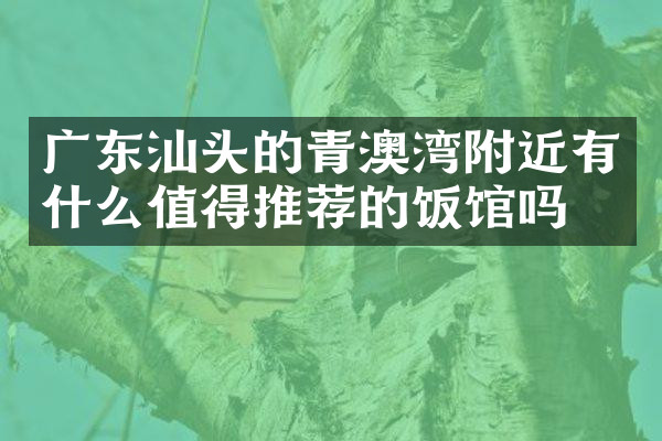 广东汕头的青澳湾附近有什么值得推荐的饭馆吗