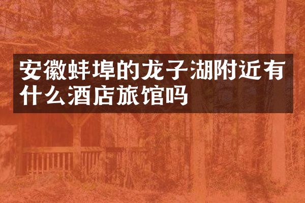 安徽蚌埠的龙子湖附近有什么酒店旅馆吗