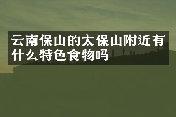 云南保山的太保山附近有什么特色食物吗