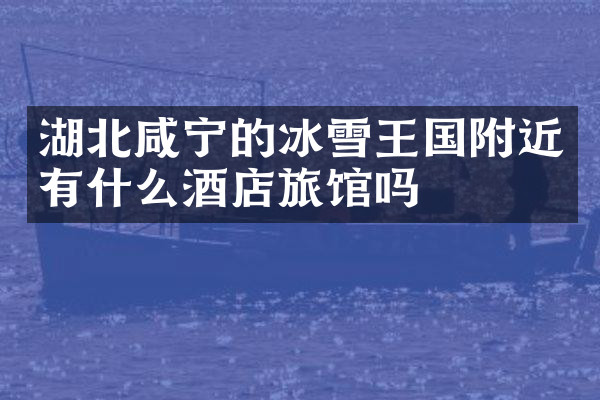 湖北咸宁的冰雪王国附近有什么酒店旅馆吗
