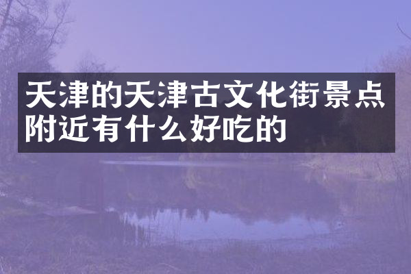 天津的天津古文化街景点附近有什么好吃的
