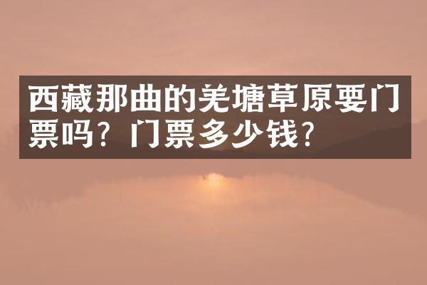 西藏那曲的羌塘草原要门票吗？门票多少钱？